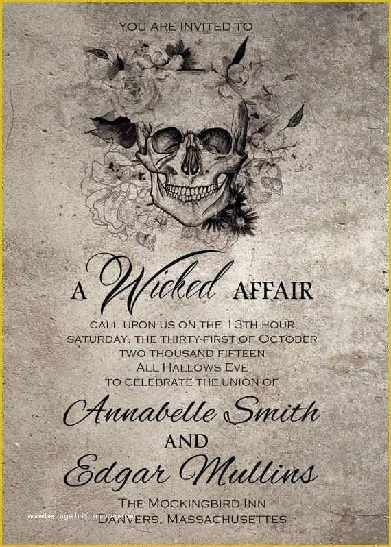 gothic wedding invitation templates
