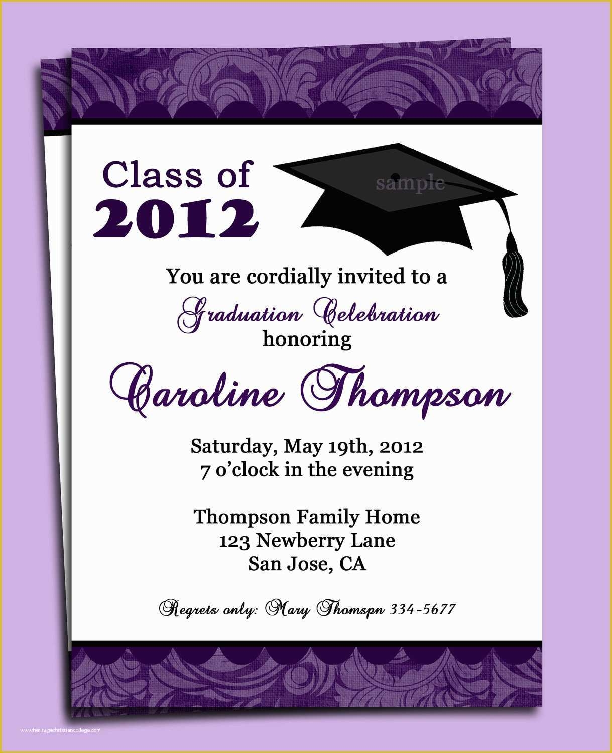 Free Graduation Party Invitation Templates Of Graduation Ceremony 