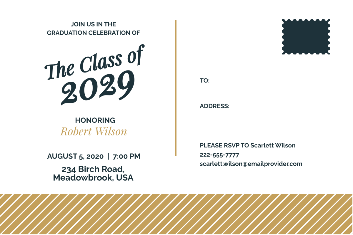 5th grade graduation invitation template