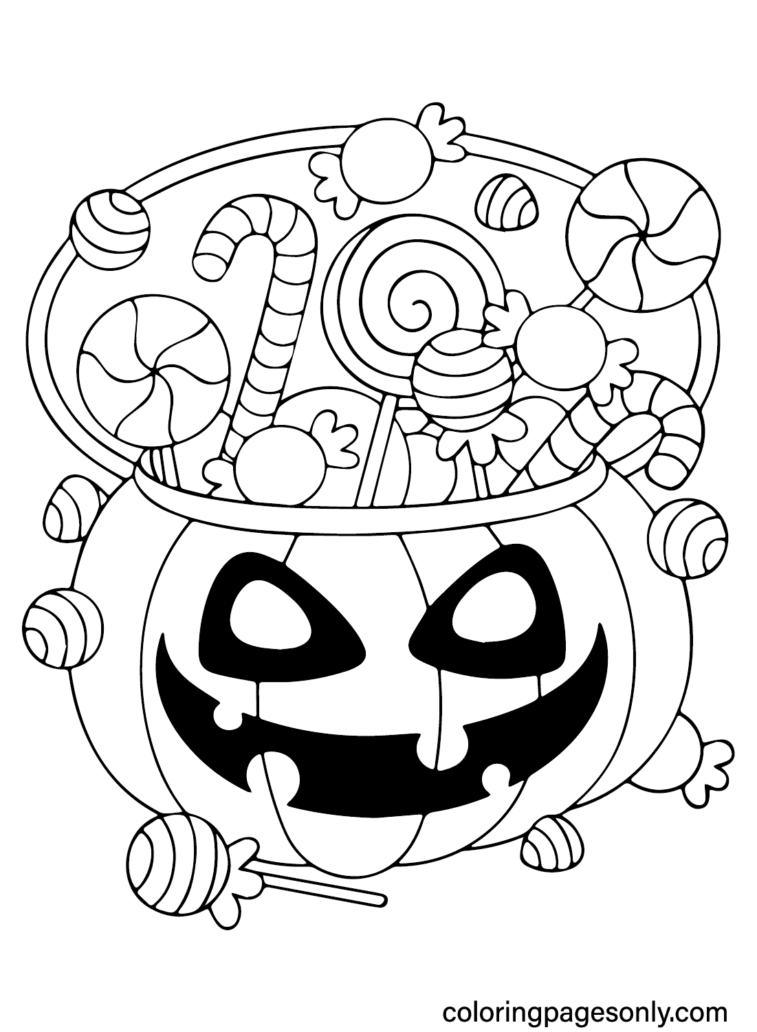 Free Halloween Candy Coloring Page Free Printable Coloring Pages