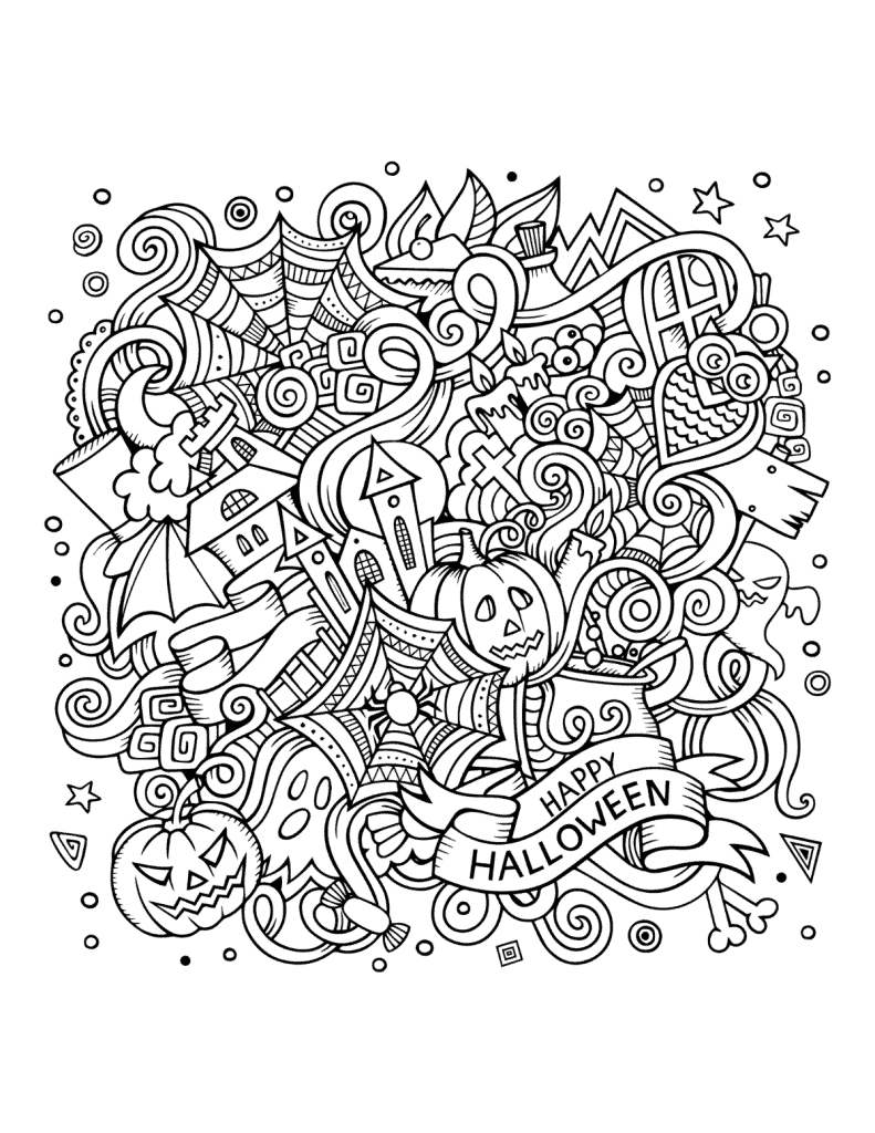halloween coloring page free printable