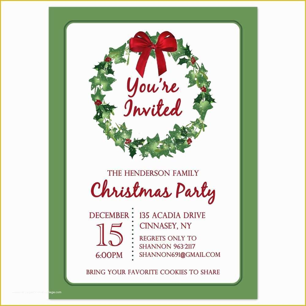 free holiday invitation templates word