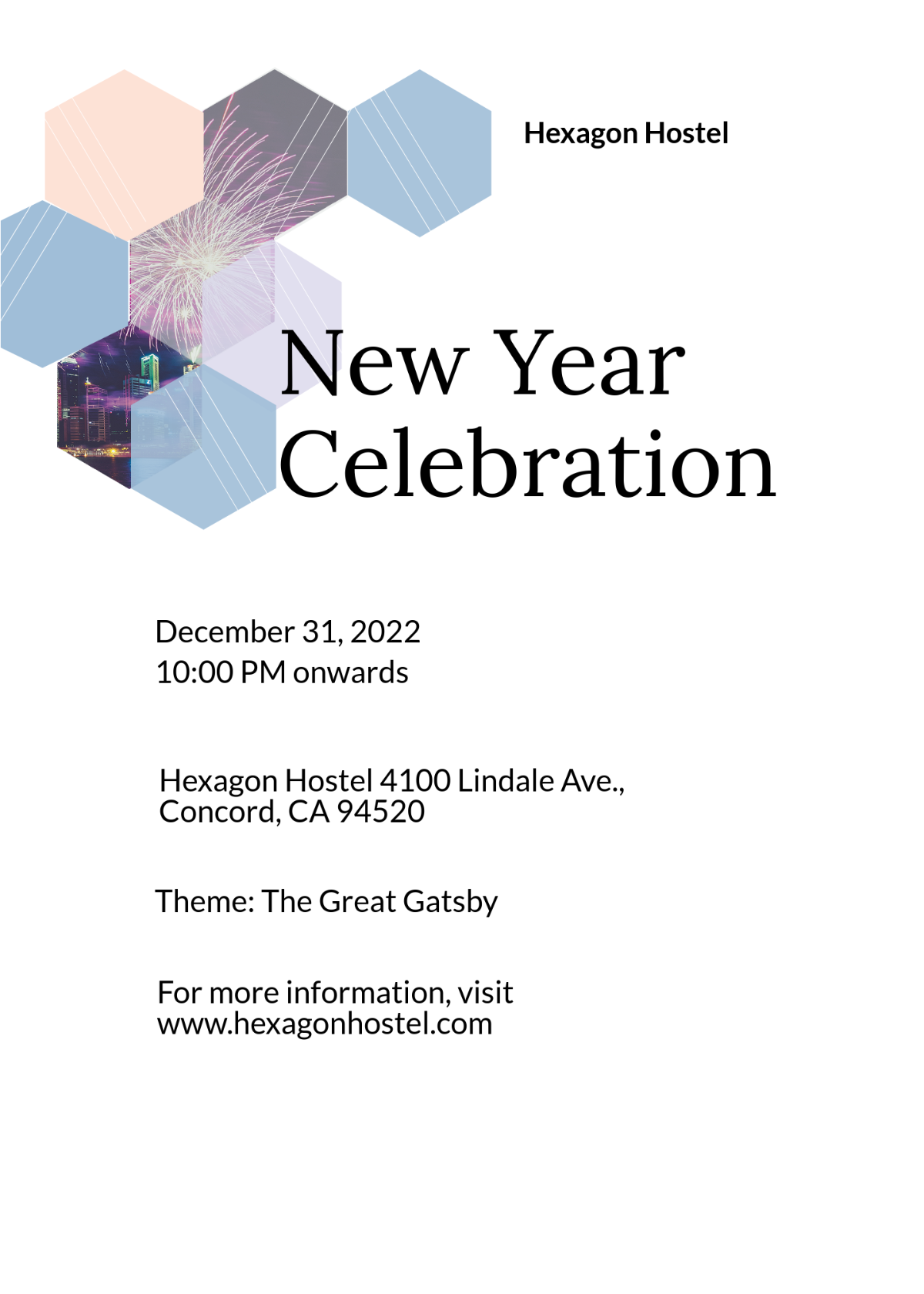 Free Hostel Invitation Template To Edit Online