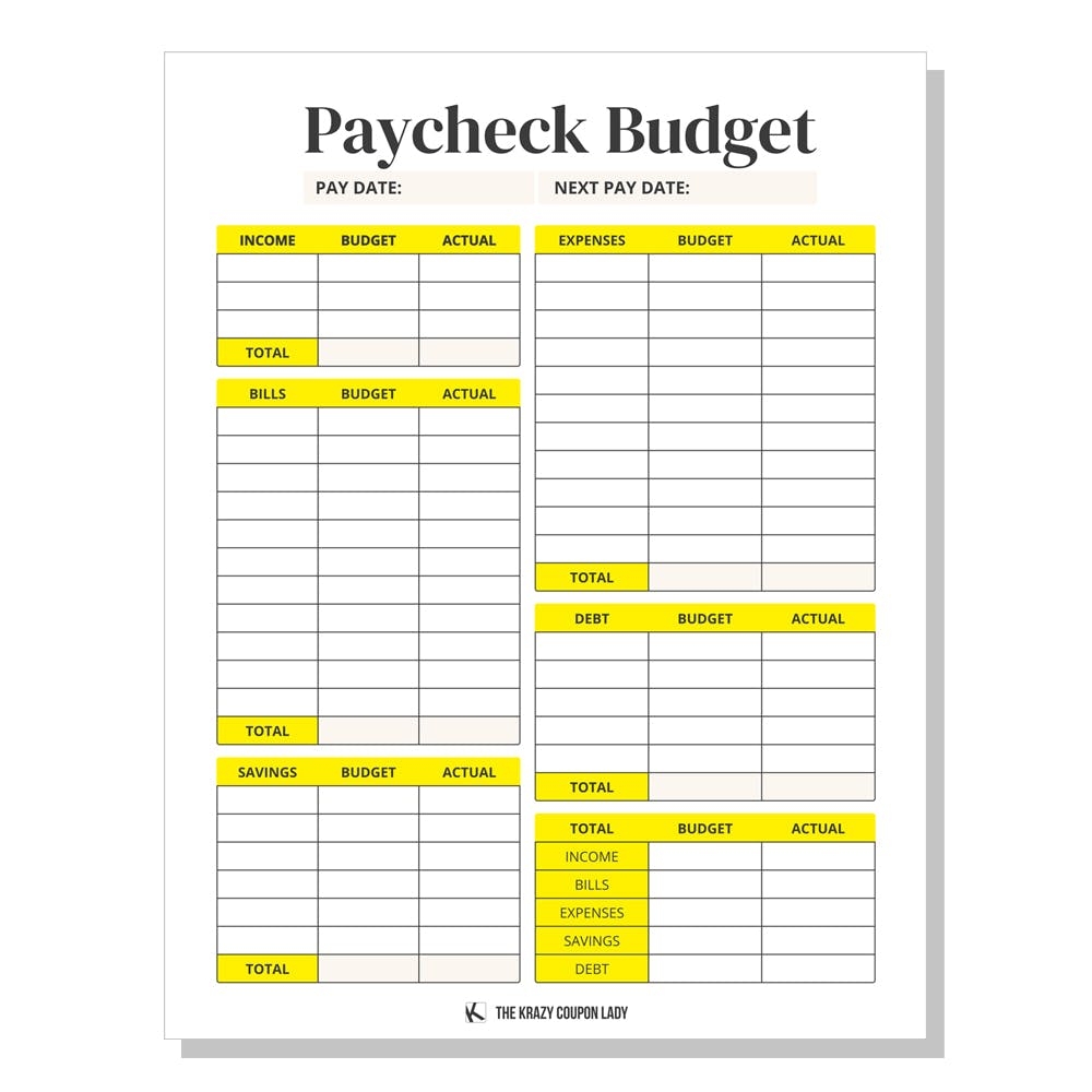 free budget worksheets