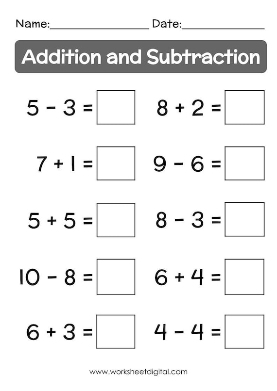 Free Kindergarten Addition Worksheet Kindermomma Worksheets Library