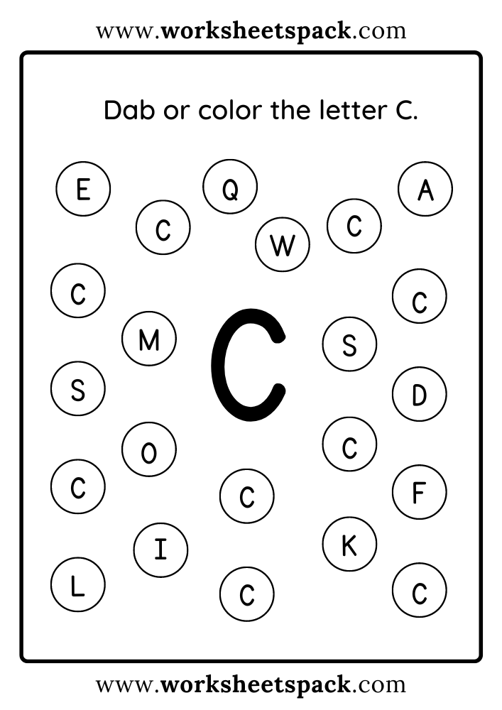letter c worksheets preschool