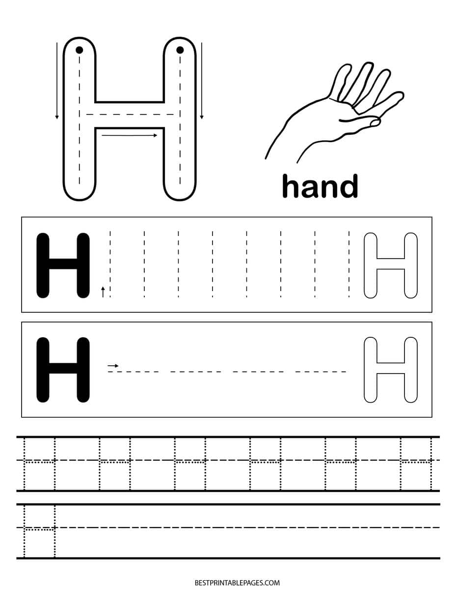 Free Letter H Preschool Worksheet And Learning Tips Zenas Suitcase 