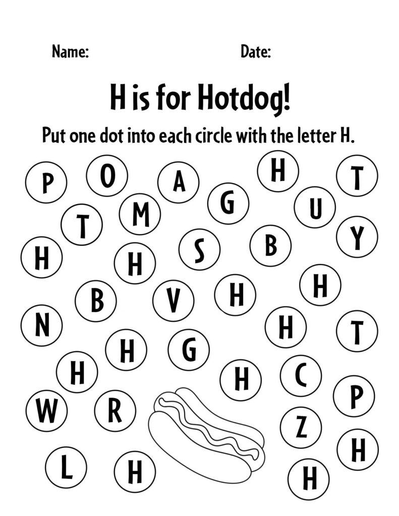 FREE Letter H Worksheets For Preschool The Hollydog Blog Worksheets 