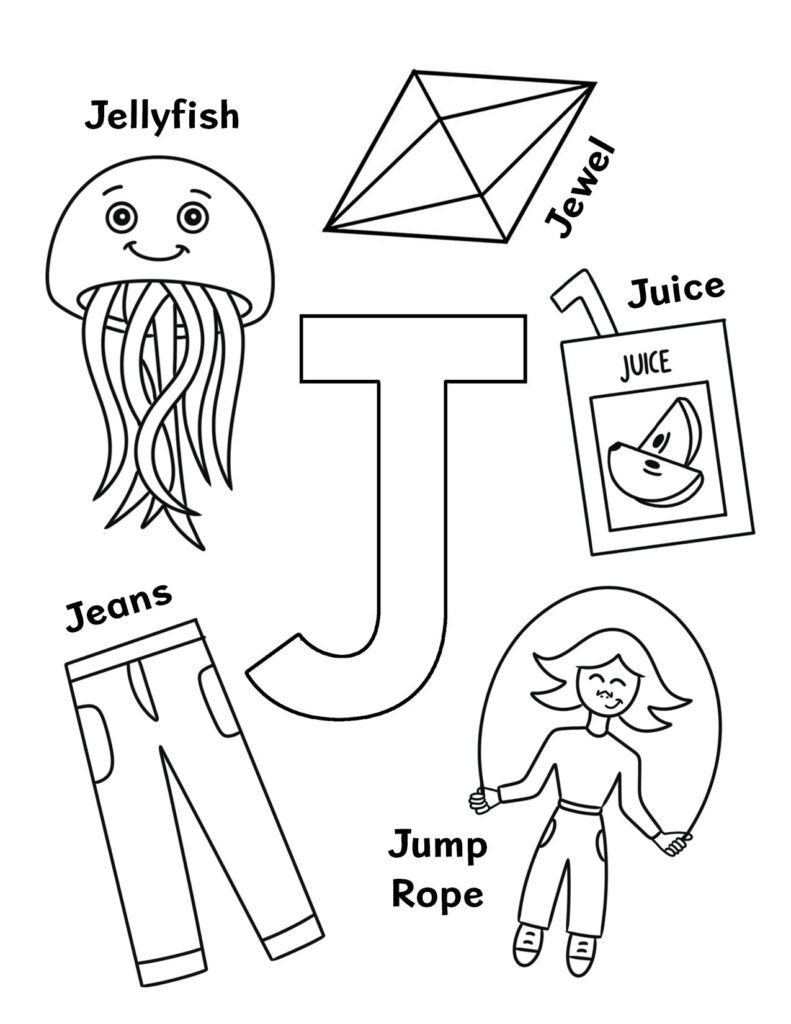 letter j preschool worksheets