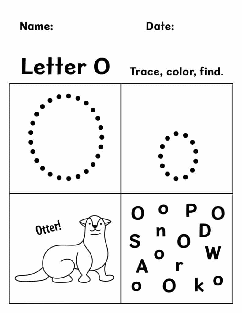 FREE Letter O Worksheets For Preschool The Hollydog Blog Worksheets 