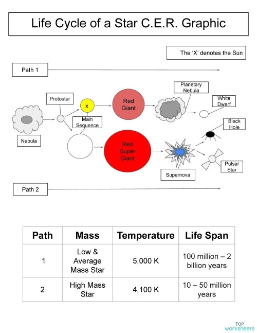 Free Life Cycle Of A Star Worksheet Download Free Life Cycle Of A Star 