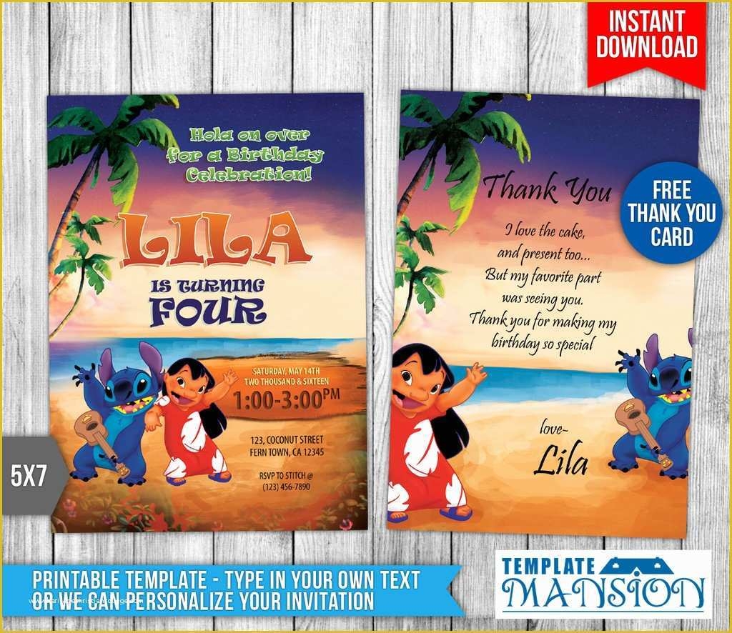 Free Lilo And Stitch Invitation Template Of Diy Lilo And Stitch 
