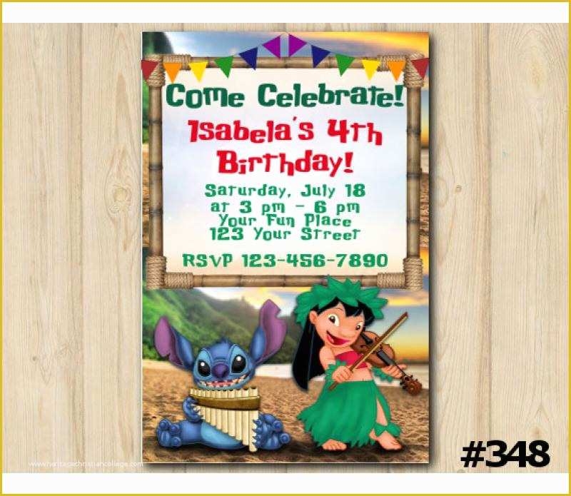 Free Lilo And Stitch Invitation Template Of Lilo And Stitch Birthday