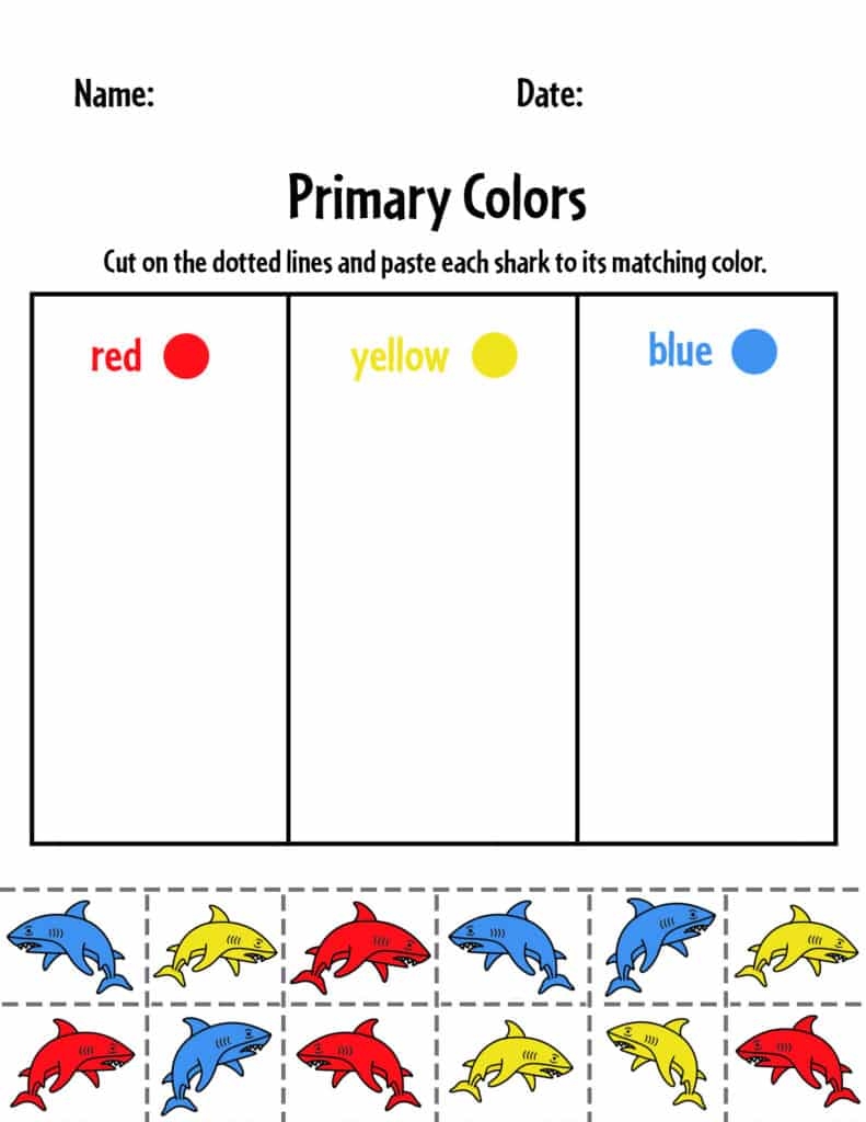 color matching worksheet