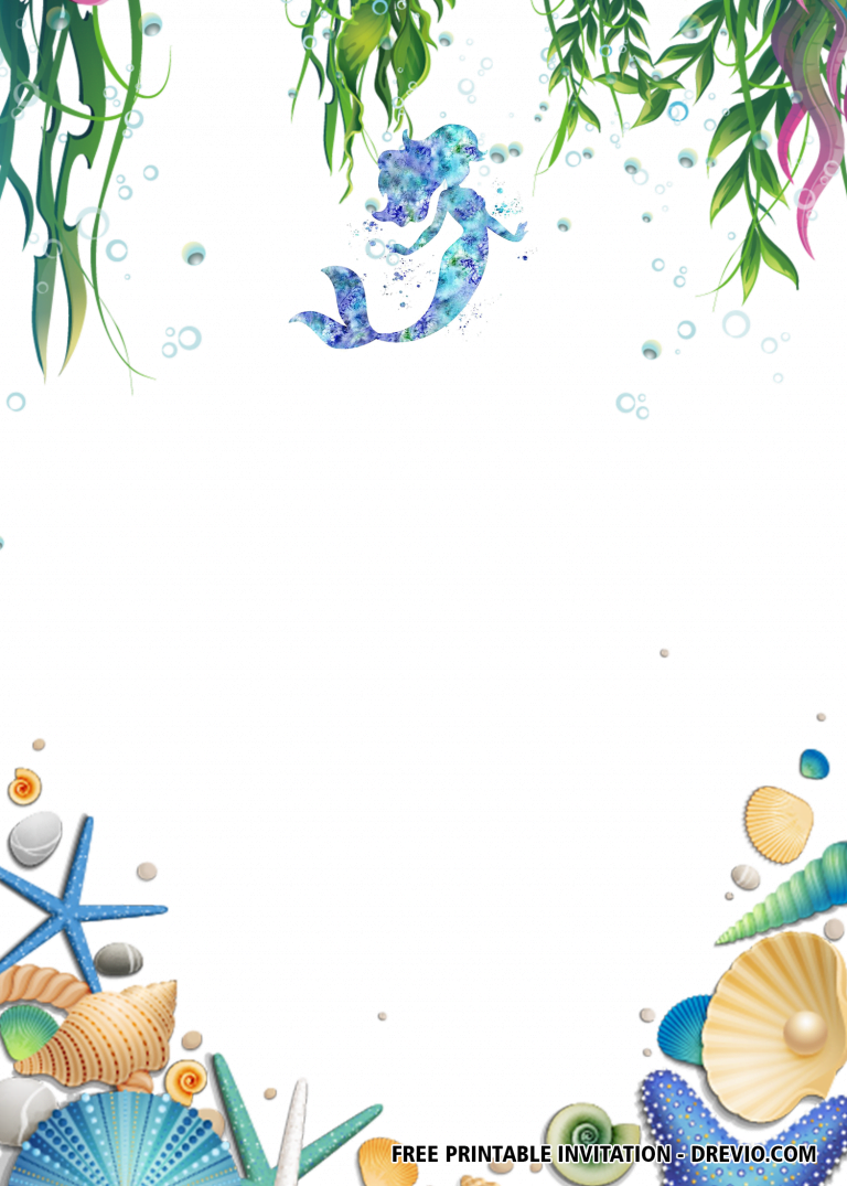 free mermaid invitation templates