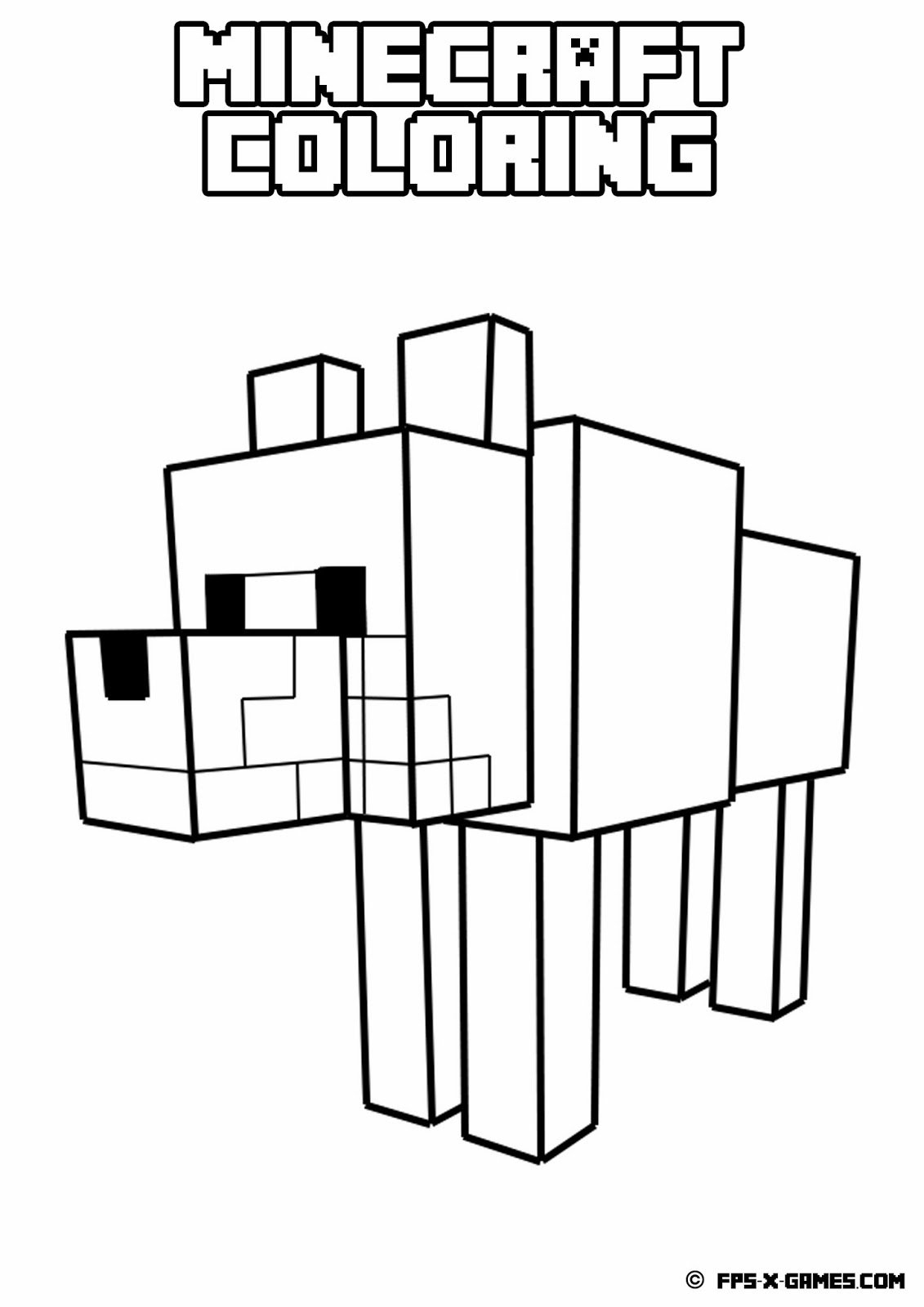 Free Minecraft Coloring Page To Print Minecraft Coloring Pages