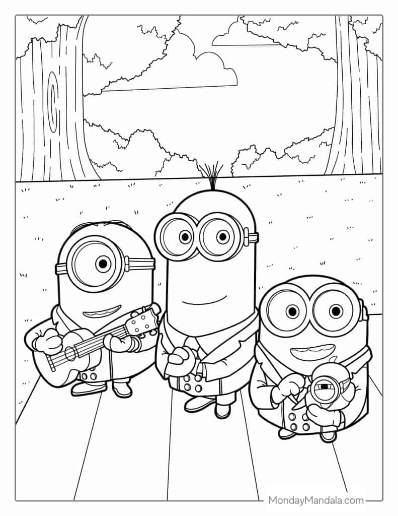 Free Minion Color Pages Unleash Your Creativity With Despicable Me 39 s 