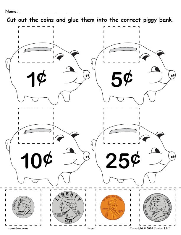 Free Money Worksheets UK Coins Worksheets Library