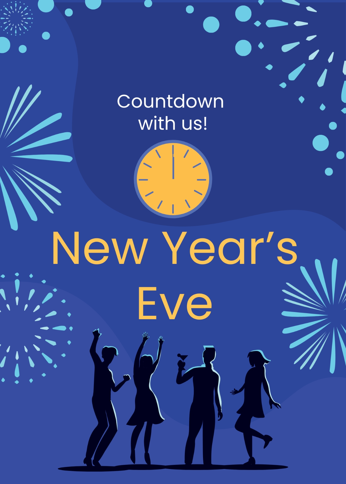 Free New Year 39 s Eve Invitation Card Template To Edit Online