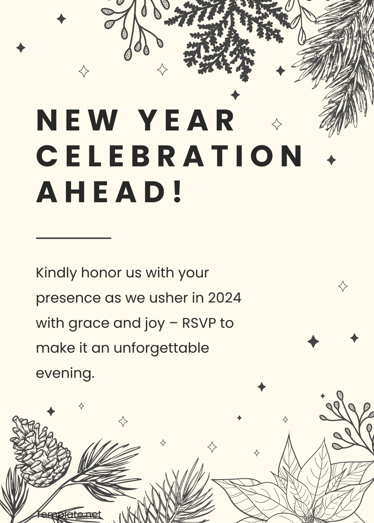new year invitation template