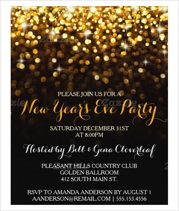 Free New Years Eve Invite Template Printable Word Searches