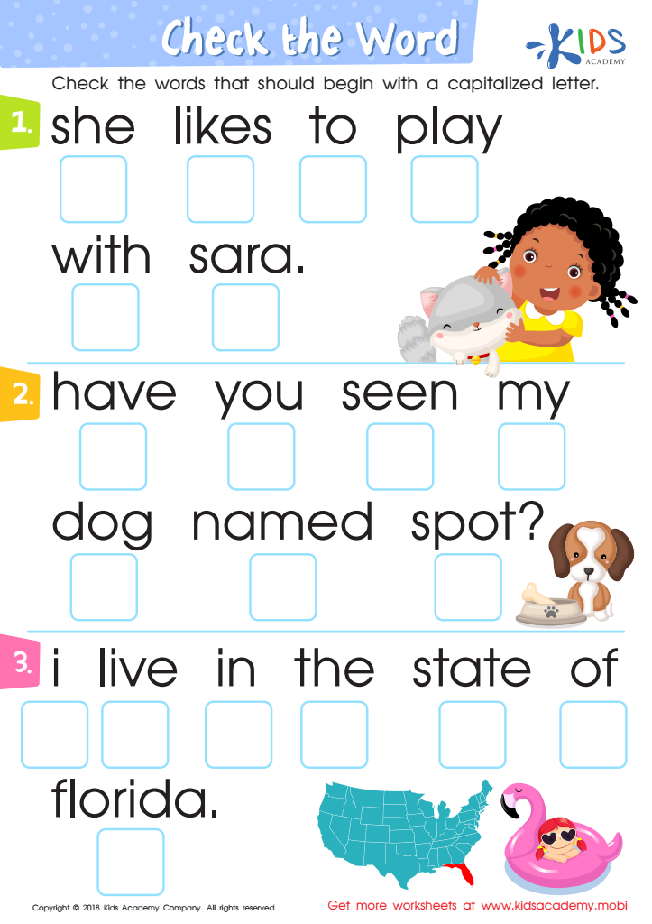 Free Normal Capitalization Worksheets For Ages 3 8 Worksheets Library