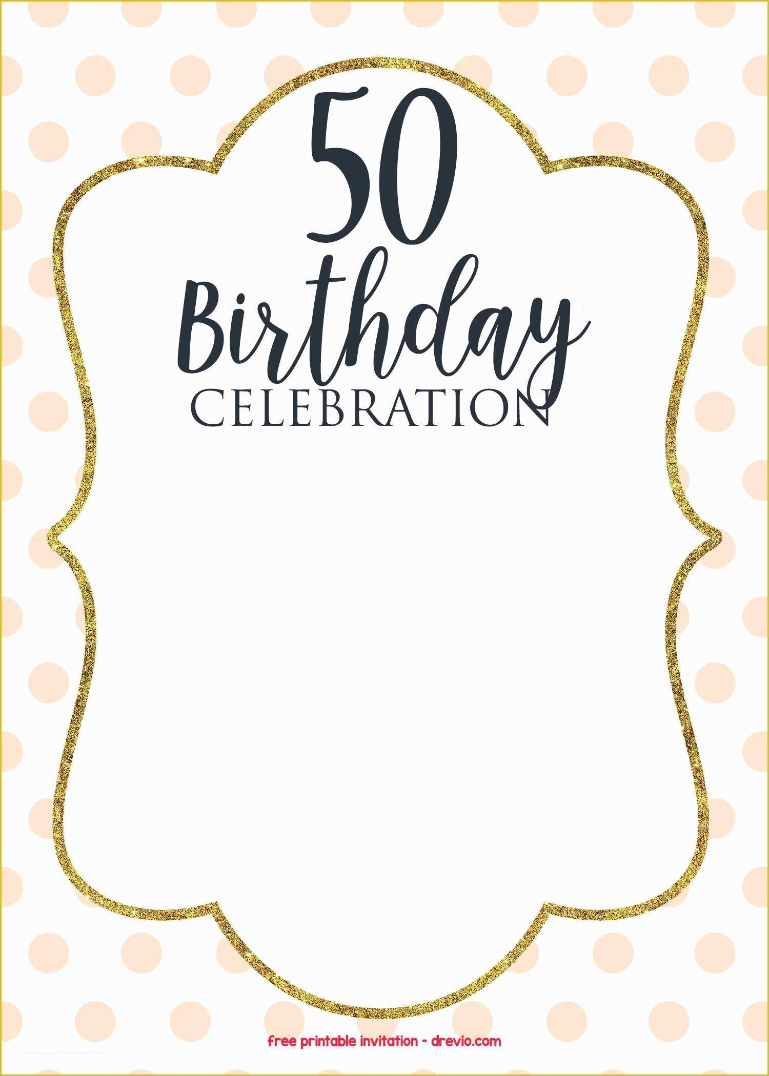 Free Online 50th Birthday Invitation Templates Of Awesome The 50th 