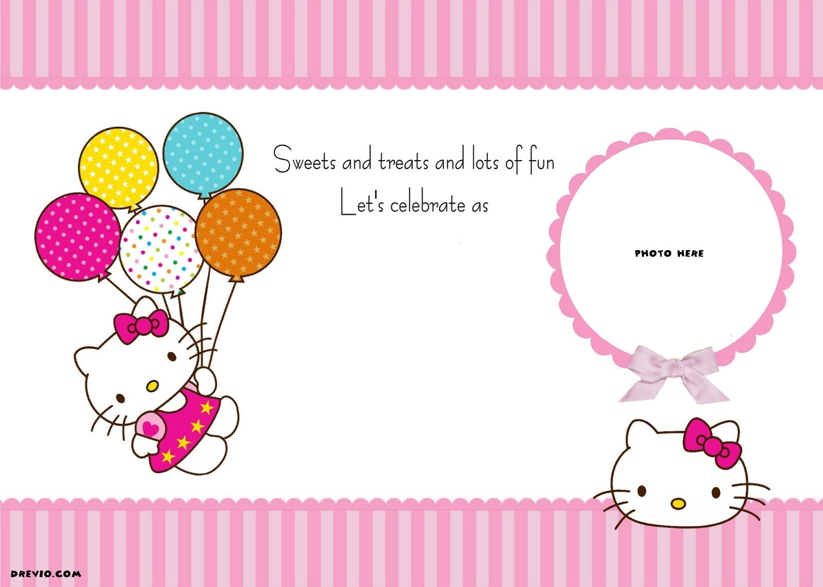 hello kitty party invitations template