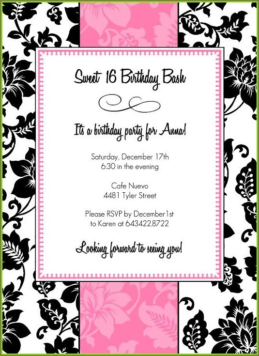 red and black invitation templates free