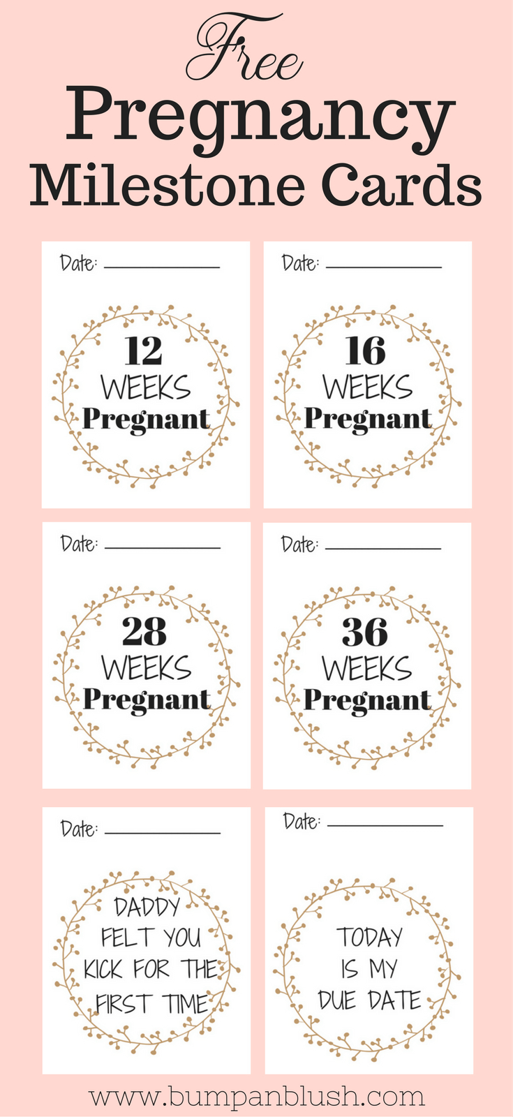 Free Pregnancy Milestone Cards Must Have Pregnancy Announcement