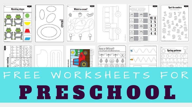 Free Preschool Worksheets PDF Planes Balloons Worksheets Library