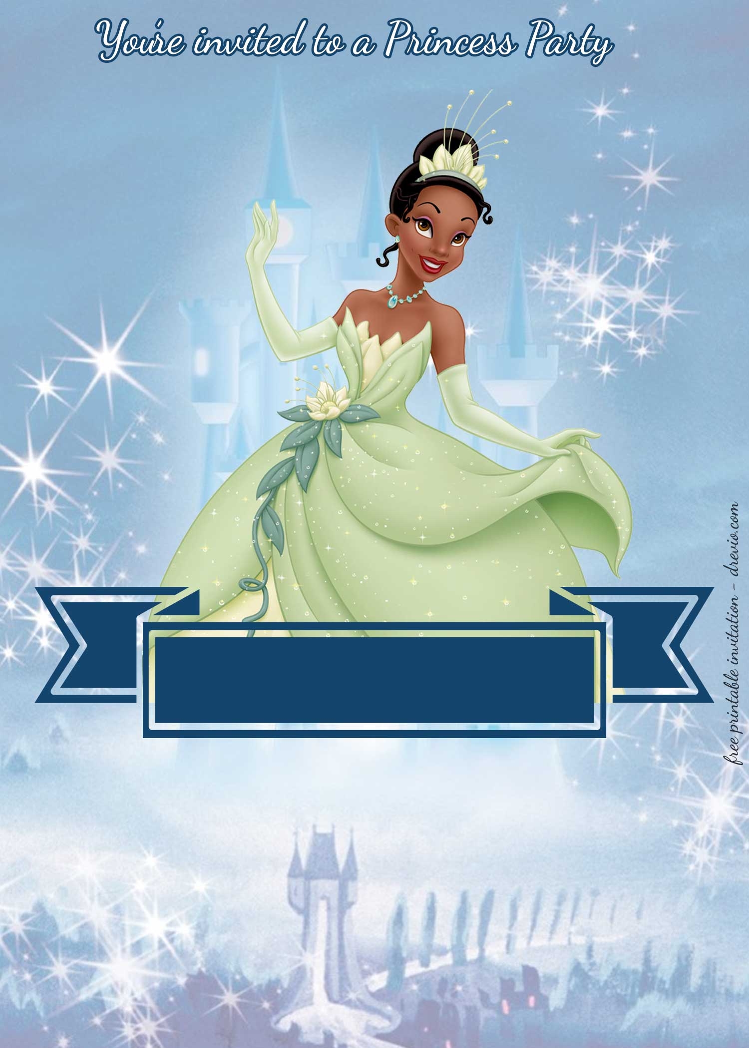 princess party invitation template