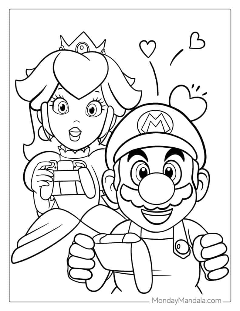 Free Princess Peach Coloring Pages Printable Free Coloring Sheet 