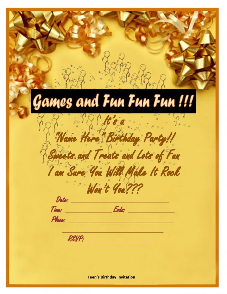 30th birthday invitation templates