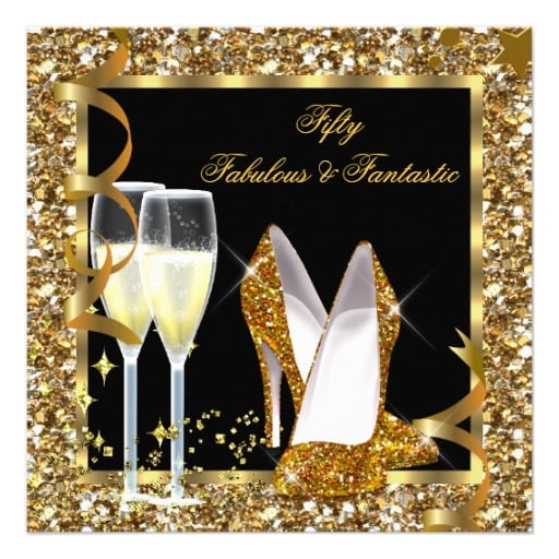 FREE Printable 50 And Fabulous Birthday Invitation Template Drevio