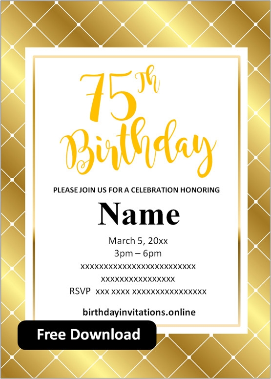 70th birthday invitations templates free