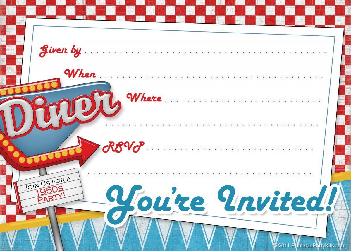 Free Printable 50th Birthday Party Invitation Templates