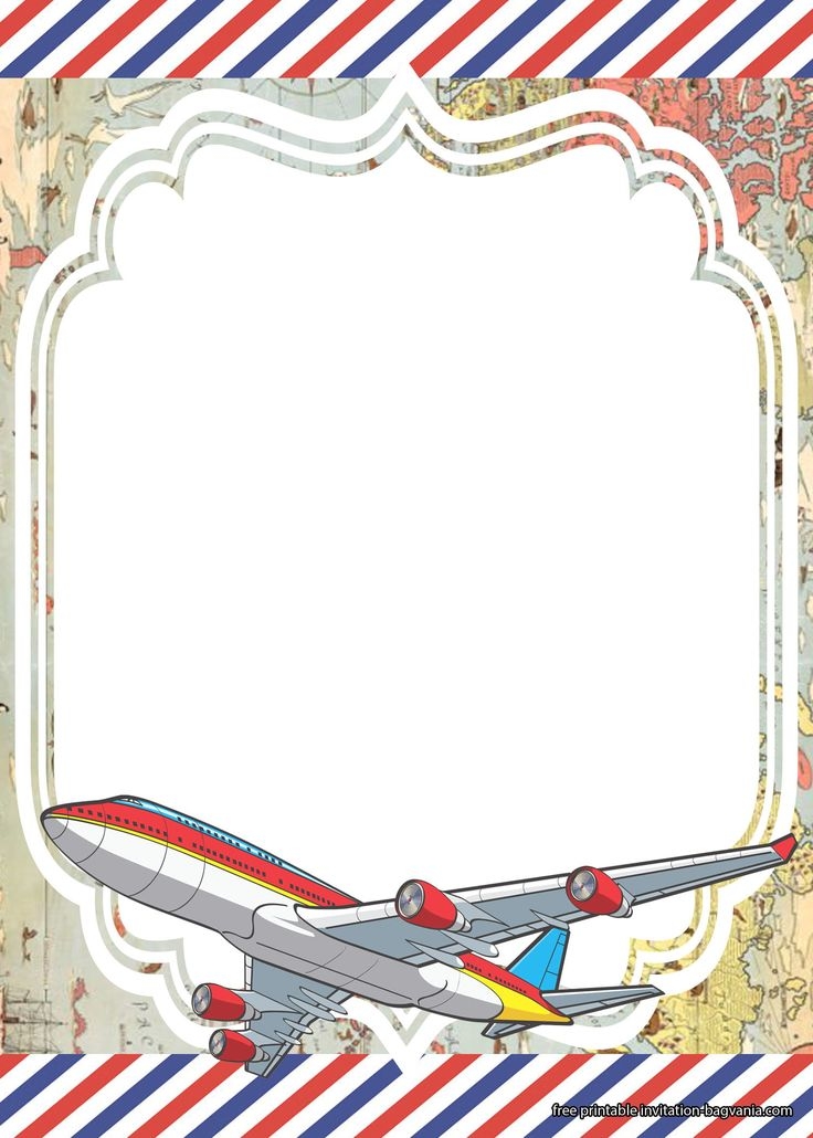FREE Printable Airplane Invitation Templates For Kids 39 Party