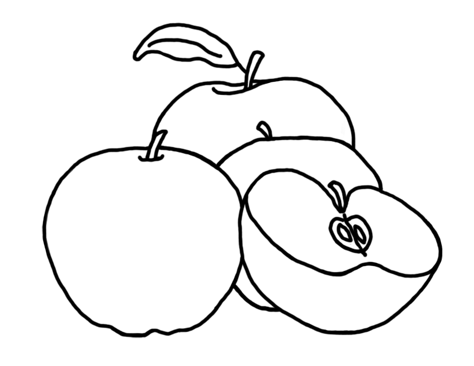 free apple coloring pages
