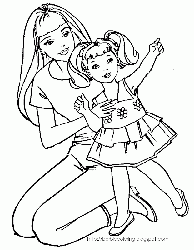 barbie coloring pages free printable