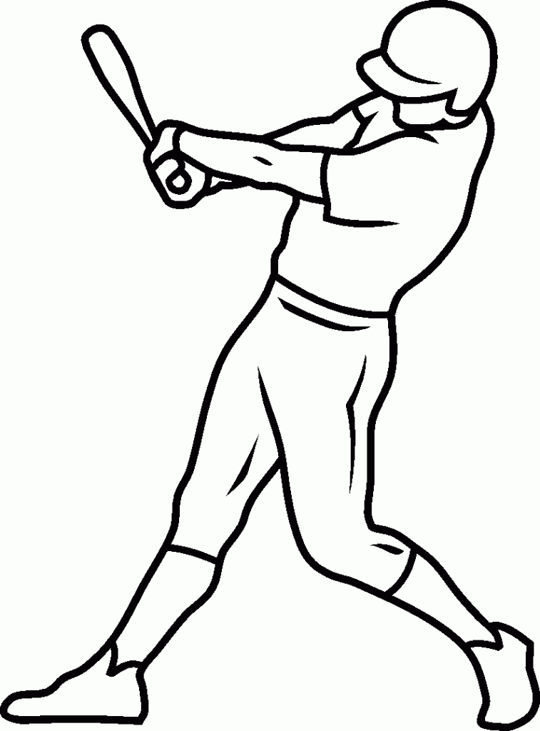 baseball free coloring pages