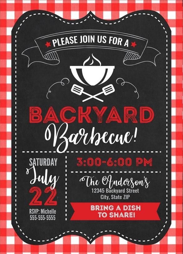 FREE Printable BBQ Invitation Template For Your Parties Barbecue