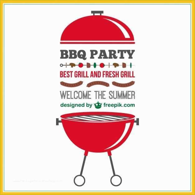 Free Printable Bbq Invitation Templates Of Barbecue Party Vector 