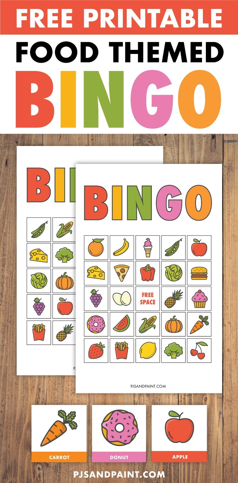 Free Printable Bingo For Kids Food Themed In 2022 Bingo For Kids 