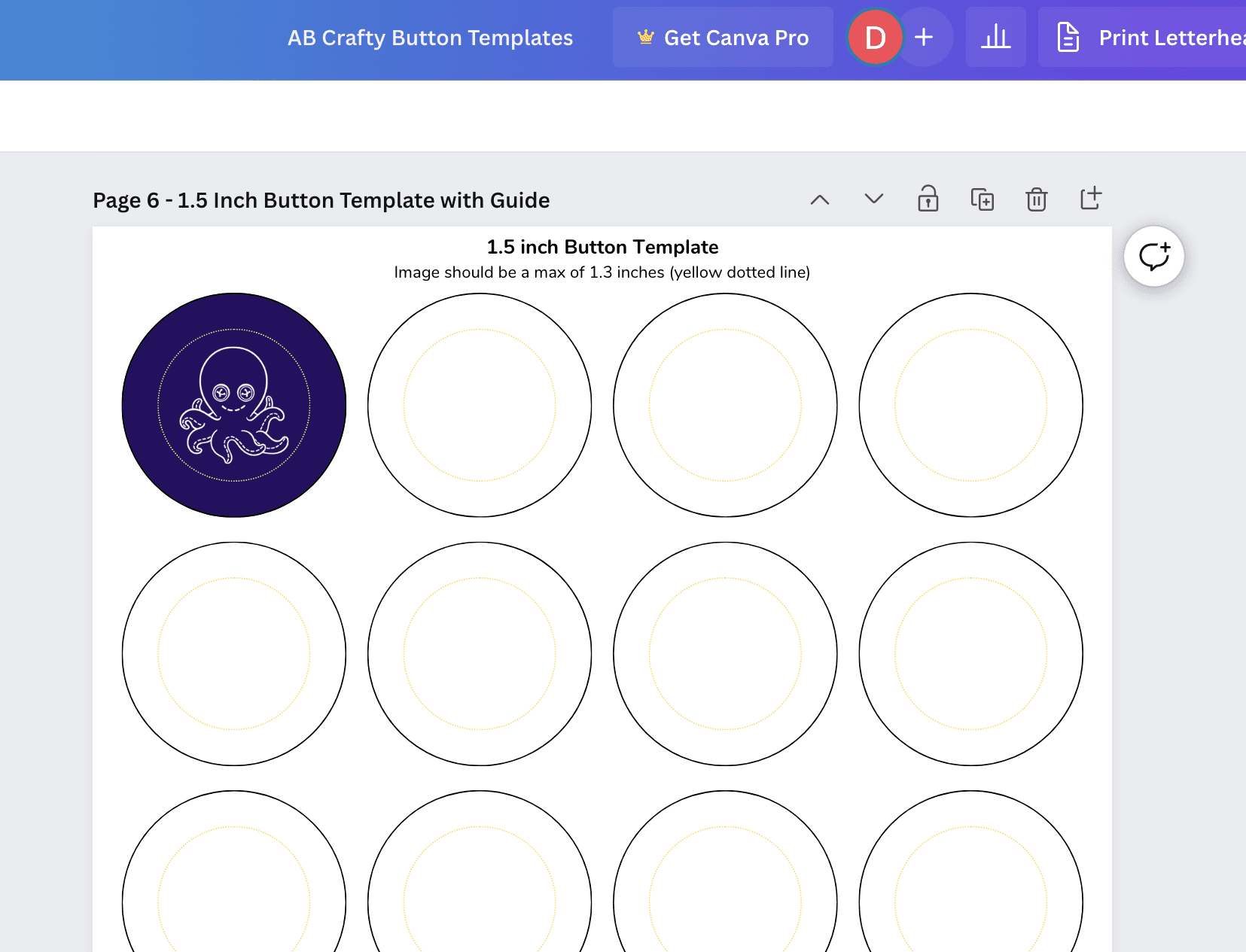 free printable button templates