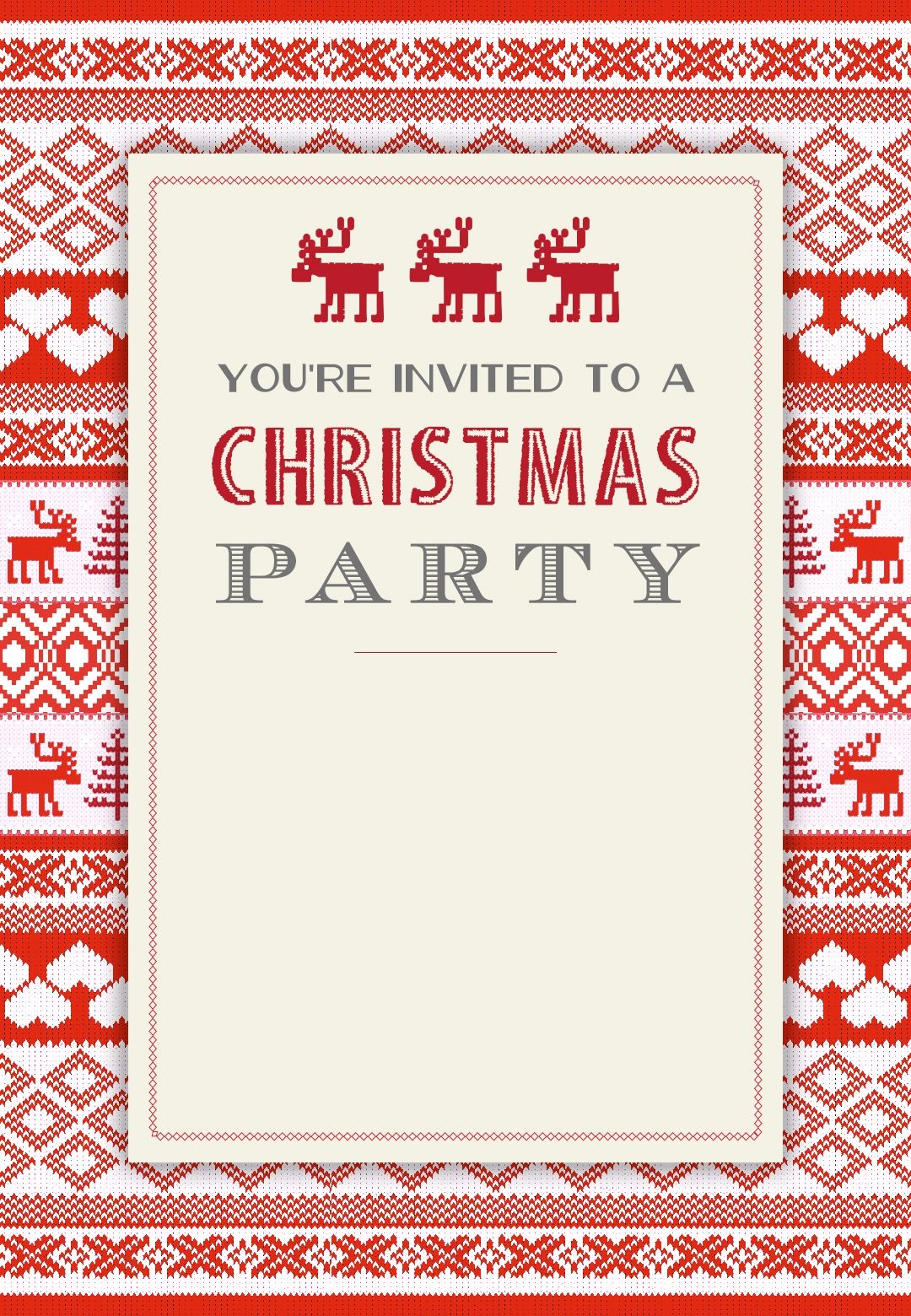 Free Printable Christmas Invitations Templates