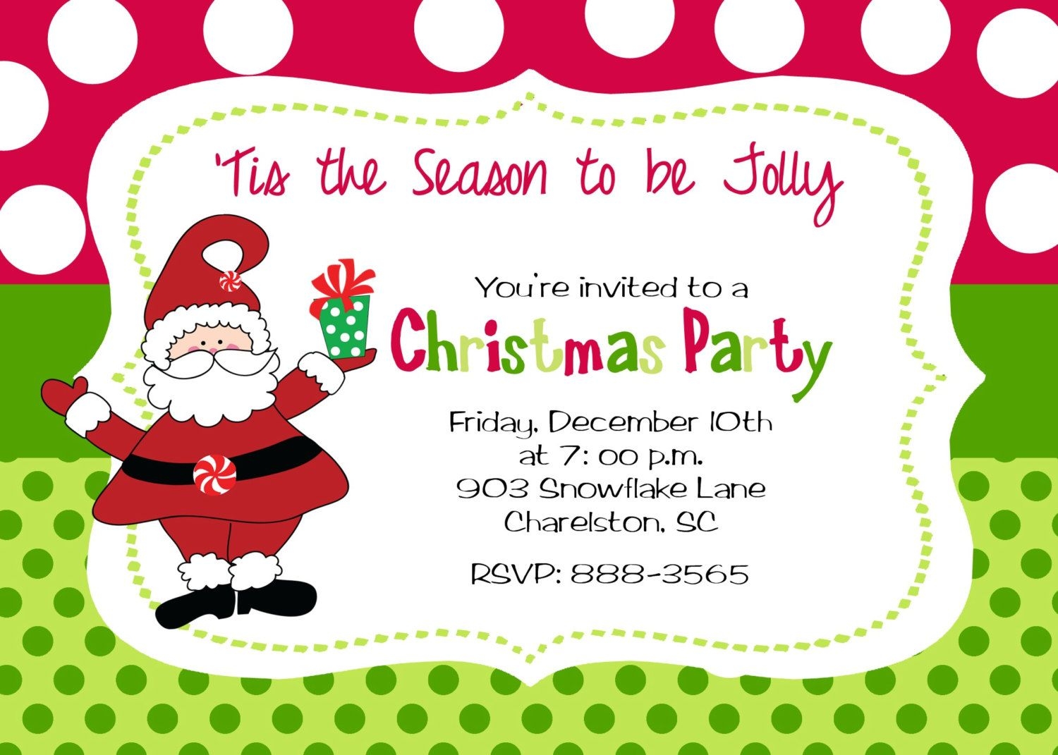 Free Printable Christmas Party Invitation Templates