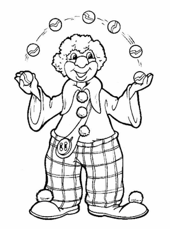 Clown Coloring Pages