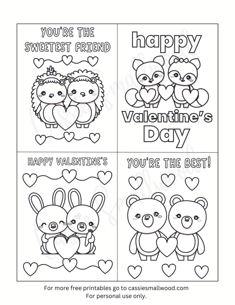 Free Printable Valentines Coloring Pages Pdf