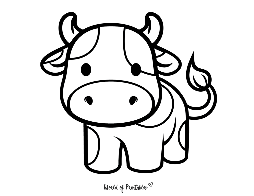 cow coloring pages free printable